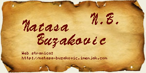 Nataša Buzaković vizit kartica